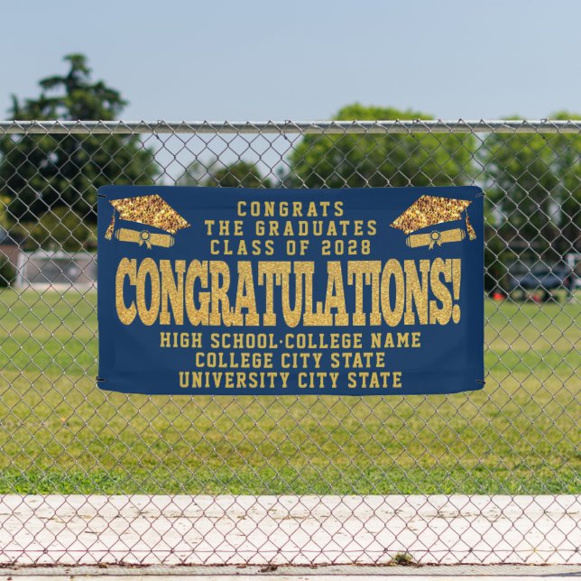 CLASS OF 2022 Custom School Graduation Ceremony Banner (Insitu)