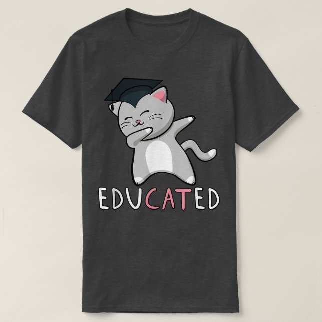 Class of 2022 Dabbing Cat Graduation  T-Shirt (Design Front)