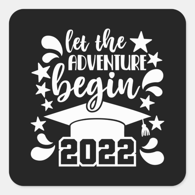 Class of 2022 Graduate Congrats the Grad Square Sticker (Front)