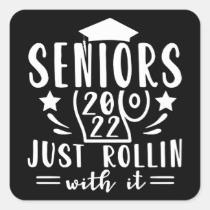 Class of 2022 Graduate Congrats the Grad Square Sticker