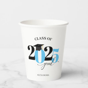 Class of 2022 Graduate Light BlueModern Tyopgraphy Paper Cups