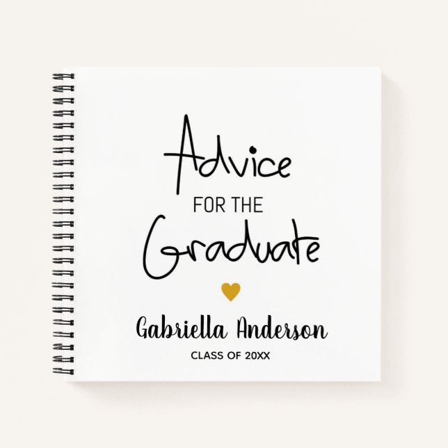 Class of 2022 Graduation Advice for Graduate Notebook (Front)