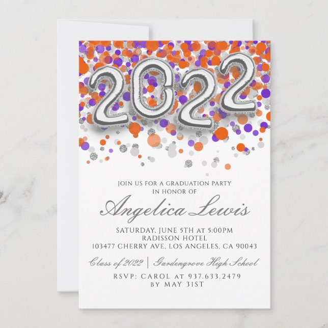 Class of 2022 Graduation Party Invitation (Front)