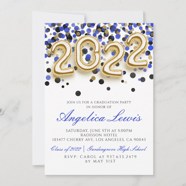 Class of 2022 Graduation Party Invitation (Front)
