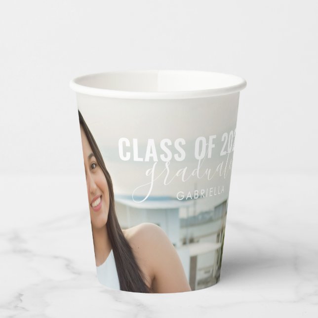 Class of 2022 Graduation Party Personalised  Paper Cups (Left)