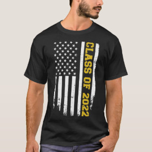 Class of 2022 graduation us flag vintage T-Shirt