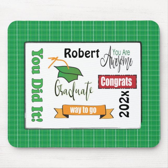 Class of 2022 Green Graduation Mouse Pad (Front)