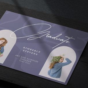 Class of 2022 minimalist elegant 2 photos graduate