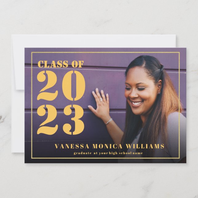 Class of 2022 Photo Graduation frame Announcement (Front)