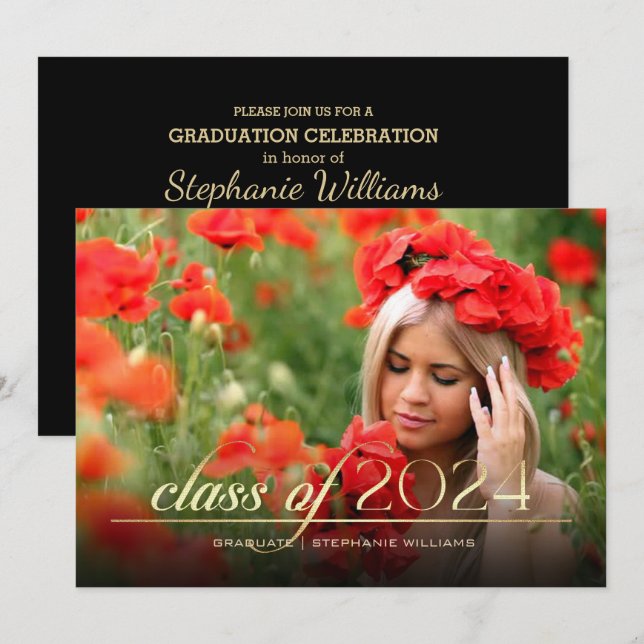 Class of 2022 | Photo Graduation Party Invitations (Front/Back)