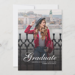Class of 2022 Script Photo Graduation Announcement