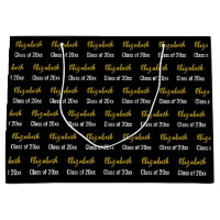 Class of 2023 Black White and Gold Graduate Name