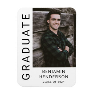 Class Of 2023 Boy Graduation Photo Magnet