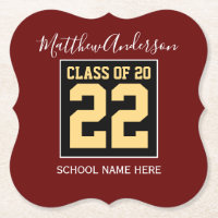 Class of 2023 Burgundy Black and Gold Graduation