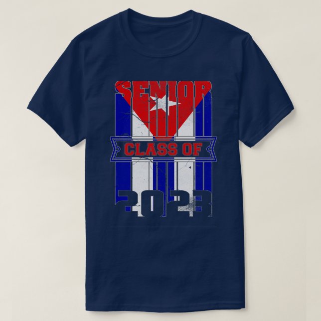 Class of 2023 Cuban Flag T-Shirt (Design Front)