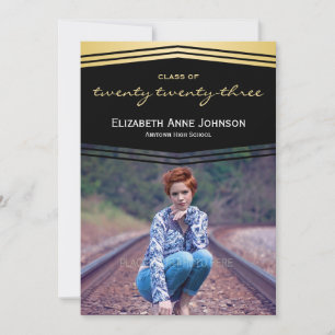 Class of 2023 Deco Photo Graduation Invitation