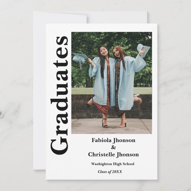  Class of 2023 double graduation Invitation (Front)