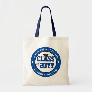 Class of 2023 Elegant Blue Graduate Graduation Tote Bag