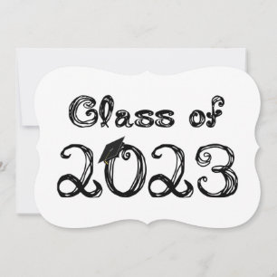 Class of 2023 Fabric Font Graduation Cap