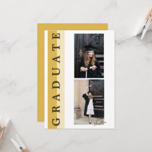 Class of 2023 Gold Graduation Announcement Card 