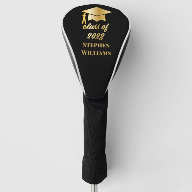 Class of 2023 Gold Monogram | Name Golf  Golf Head Cover (Front)