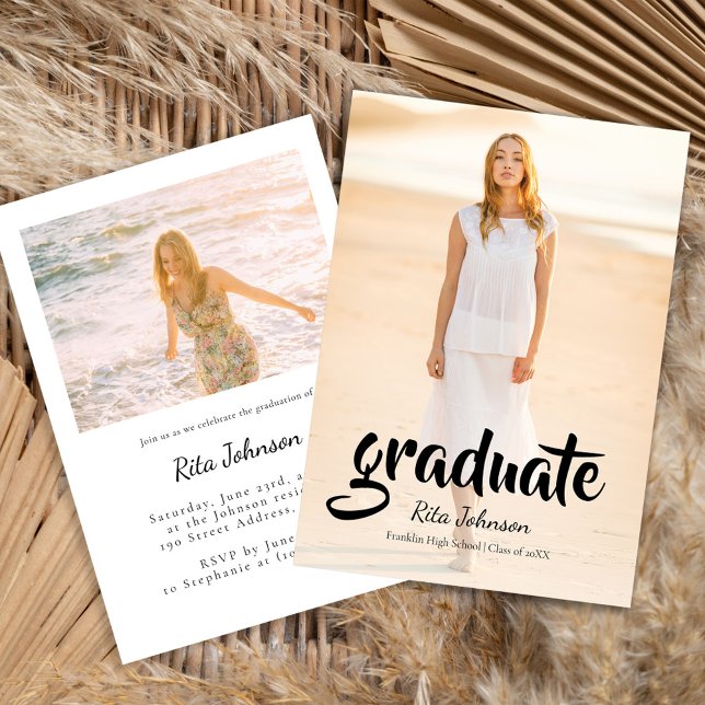 Class of 2023 Grad Photo High School Graduation Invitation (Class of 2023 Grad Photo High School Graduation Invitation)