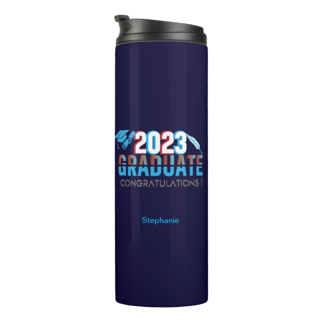 Class of 2023 graduate Design Thermal Tumbler (Rotated Right)