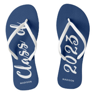 Class of 2023 Graduation Blue Personalised Thongs