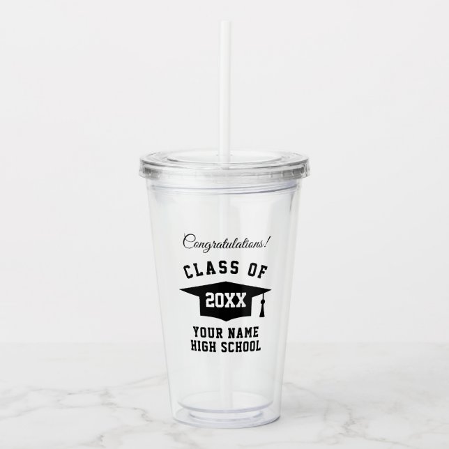 Class of 2023 graduation gift acrylic tumbler (Front)