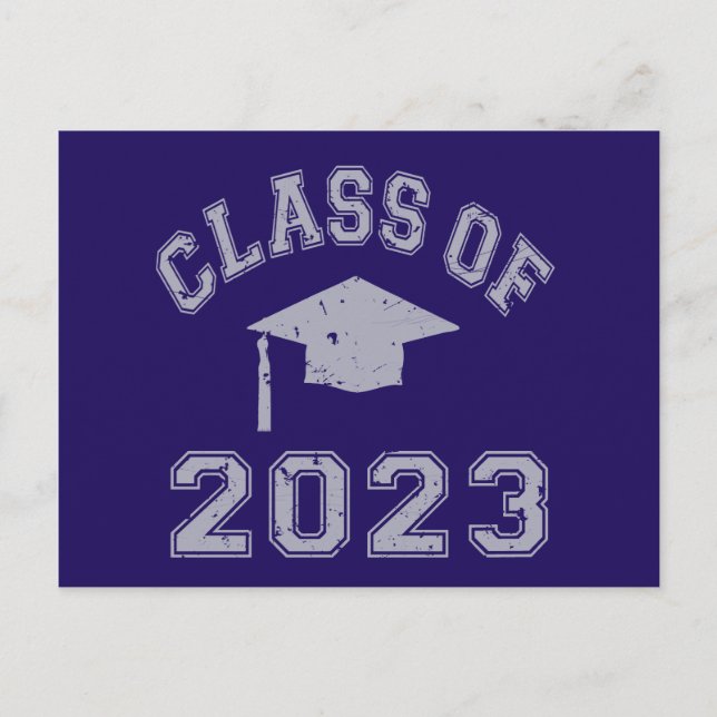 Class Of 2023 Graduation - Grey 2 Postcard (Front)