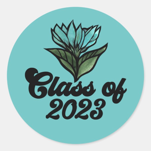 Class of 2023 graduation open house party          classic round sticker (Front)