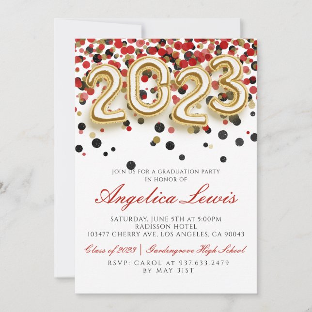 Class of 2023 Graduation Party Invitation (Front)