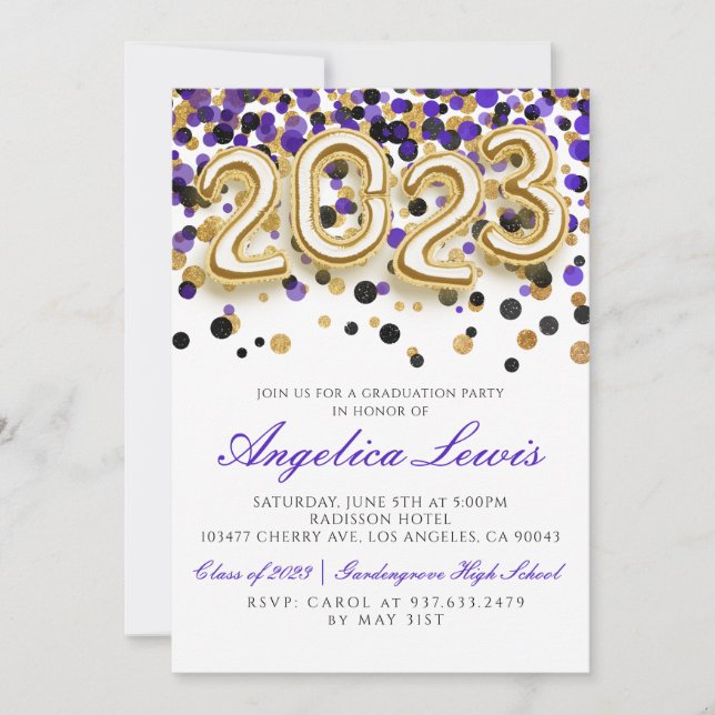 Class of 2023 Graduation Party Invitation (Front)