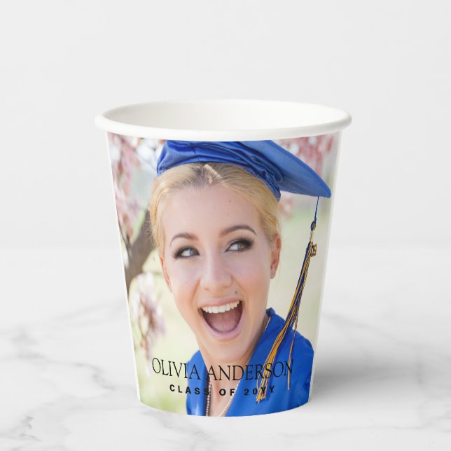 Class of 2023 Photo Graduation Paper Cups (Front)