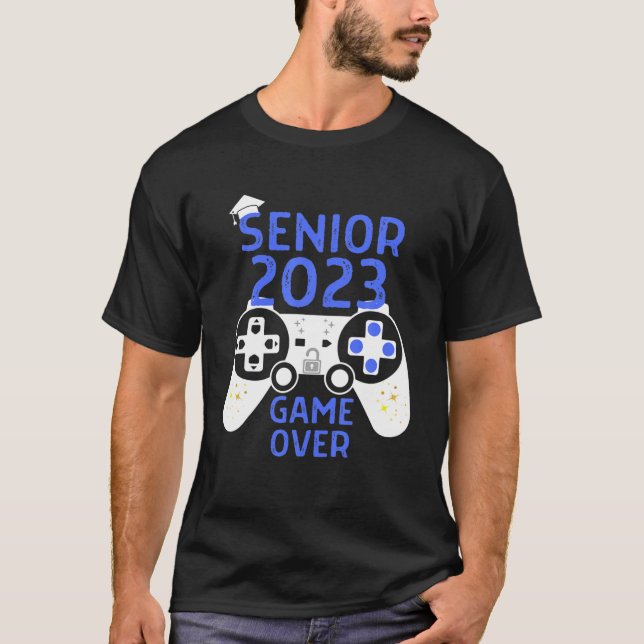 Class Of 2023 Senior Video Game Over School Gamer T-Shirt (Front)