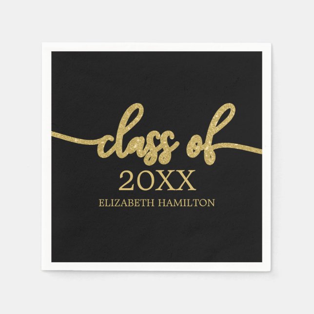 Class of 2023 Simple Chic Calligraphy Classic  Napkin (Front)