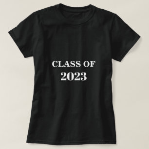 Class Of 2023 Simple Graduation Black White Trendy T-Shirt