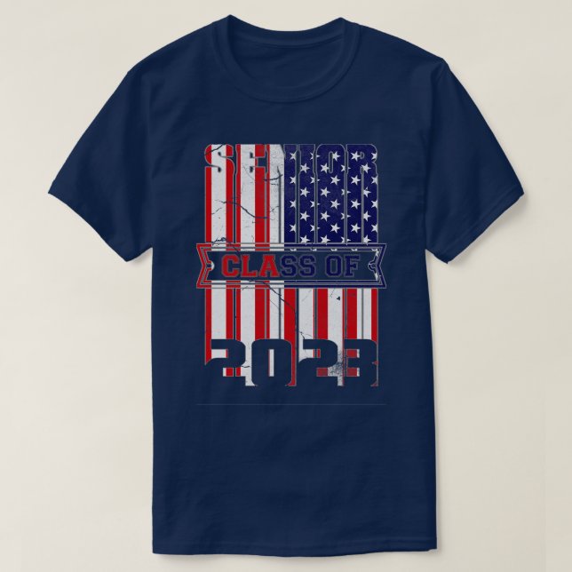 Class of 2023 USA Flag T-Shirt (Design Front)