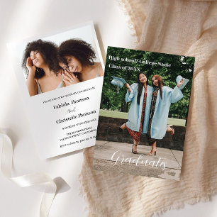 Class of 2023  white  script Double graduation  An Announcement