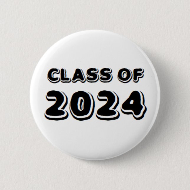 class of 2024 6 cm round badge (Front)