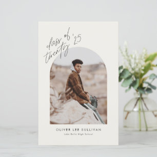 Class of 2024 Beige Arch Graduation Invitation