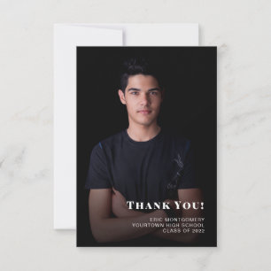 Class of 2024 Boy's Graduation Thank You Photo Card