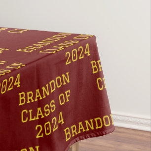 Class of 2024 Burgundy Minnesota Graduation Tablecloth