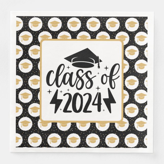Class Of 2024 Caps Napkin (Front)