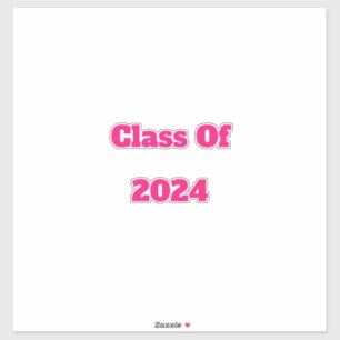 Class Of 2024 Custom Year Colour Pink Bold