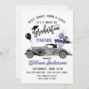 Class of 2024 DRIVE BY Graduation Party Invitation