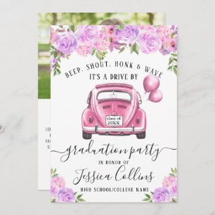 Class of 2024 DRIVE BY PHOTO Graduation Party Invitation