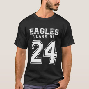 Class Of 2024 Eagles Custom Graduation Senior Pers T-Shirt