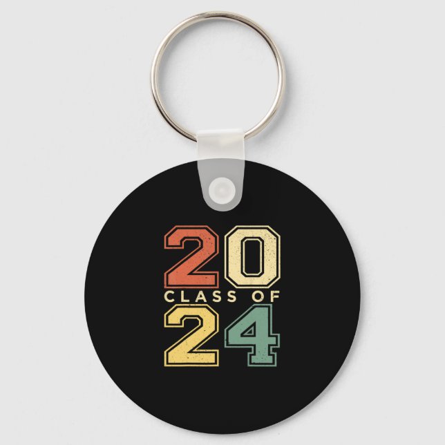 Class Of 2024 First Day School Graduation Key Ring (Front)