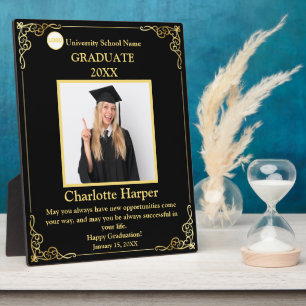 Class of 2024 Graduate Image gold & black Award Plaque